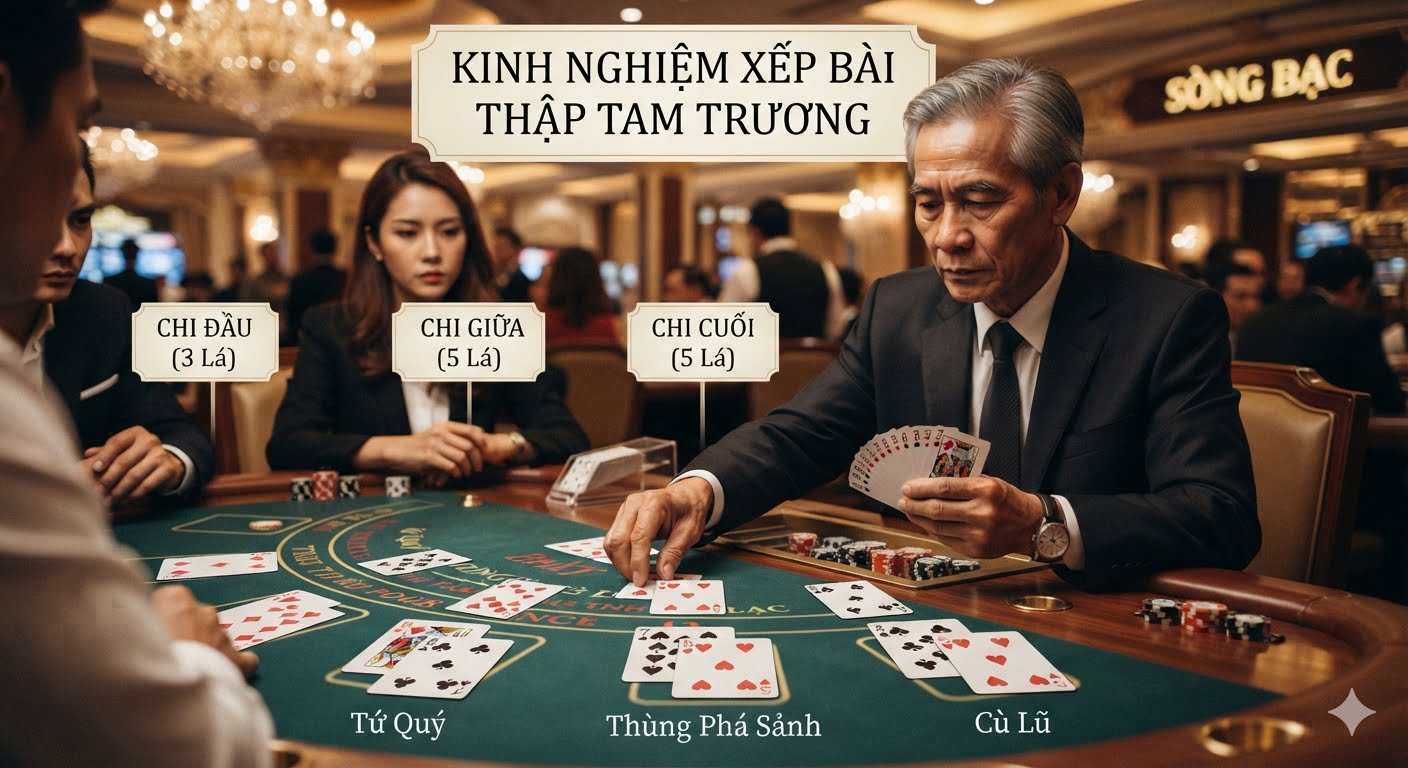 Kinh nghiệm xếp bài thập tam trương luôn thắng