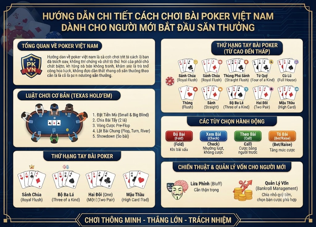 cách chơi bài poker việt nam